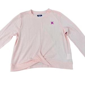 Hurley ~ Girls pink long sleeved top ~ lightweight waffle knit ~ size XLarge - Picture 1 of 12