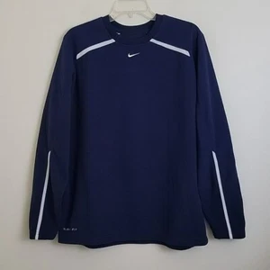 Nike Therma-Fit Navy Fleece Pullover Top M - Picture 1 of 12
