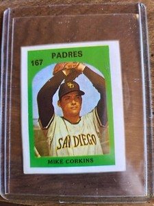 1972 Venezuelan Topps Stamps #167 Mike Corkins Blank Back ***FREE SHIPPING ***