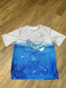 Guy Harvey Beach T-Shirt Mantaray Stingray Ocean Child XL 12-14 Jahre Neu ohne Etikett - Bild 1 von 11