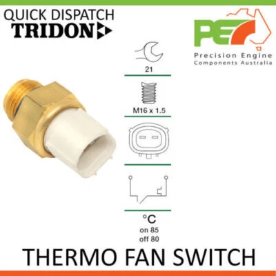 * TRIDON * Universal Thermo Fan Switch - 85C ON   80C OFF, M16 x 1.5 - Image 1 of 4