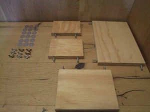 4 er Set Sitzbretter,Hamstersitzbretter,Mäusesitzbretter aus Seekieferplatten - Bild 1 von 7