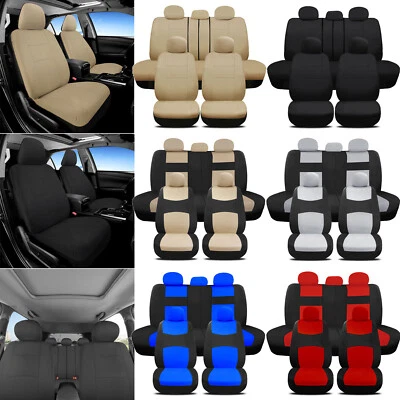 For Toyota Car Seat Covers Cloth Full Set Front Rear Protector Cushion 5-Seats Foto 1 de 4