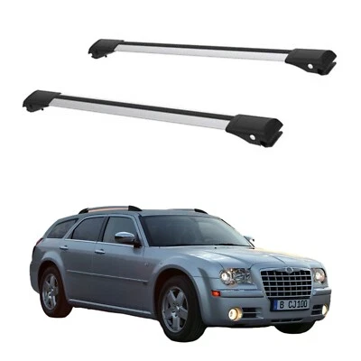 Juego de barras transversales para portaequipajes de techo para Chrysler 300C Touring 2004-2010 juego gris Foto 1 de 4