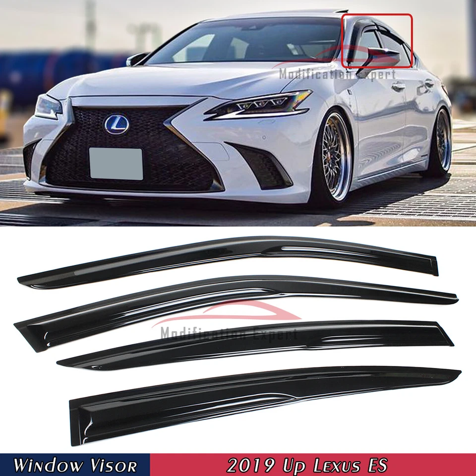 Para Lexus ES300h ES350 ES250 JDM Mugen 2019-2025 estilo viseras de ventana protectores de lluvia Foto 1 de 4