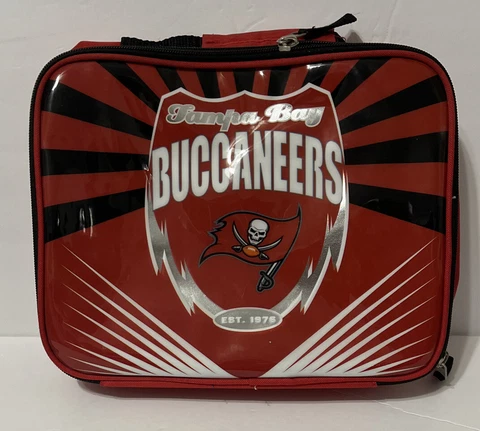 Tampa Bay Buccaneers Lunch Box Cooler Suitcase Zip Around Cover