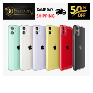 Apple iPhone 11 Unlocked Smartphone - 64GB/128GB, Various Colors, Free Shipping - Picture 1 of 8