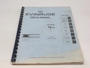 1967 EVINRUDE SERVICE MANUAL for Models 18702 - 18703 Boat Motor Repair Book - Picture 1 of 11
