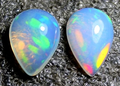 埃塞俄比亚蛋白石天然梨对蓝色多火散装宝石 16.50 克拉 SHP2 — 第 1/4 张图片