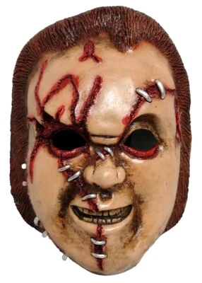 Handmade Hard Chucky Doll Mask Costume Cosplay Full Frontal Face High Quality NE - Image 1 of 4