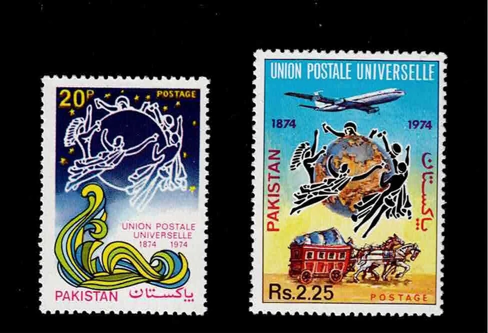 Pakistan Scott #372-73, Singles 1974 Juego Completo FVF MNH Foto 1 de 1