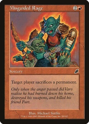 (3x) MISGUIDED RAGE - Scourge – MTG Magic the Gathering Card - Common - Image 1 of 4