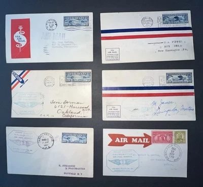 (6) 1927  INDY, DETROIT ,CHICAGO ,WASH. DC. ,NY CLEVELAND AIR MAIL  (#5) - Image 1 of 4