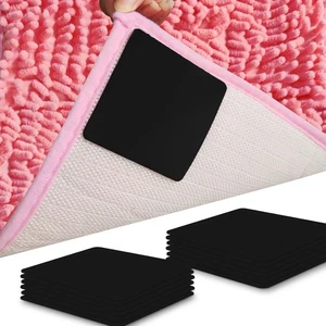 12 PCS Rug Pad Gripper, Washable Grippers for Tape, Non-Slip Carpet Black  - Picture 1 of 7