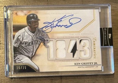 2020 TOPPS LUMINARIES HIT KINGS KEN GRIFFEY JR. PATCH AUTO /15 MARINERS SEALED - Image 1 of 2