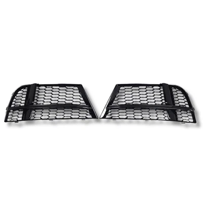 Audi A3 Front Side Grille Set Gloss Black RS Look 17-20 Pair Left Right - image 1 of 4