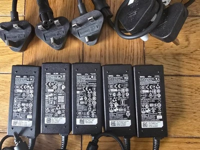 Job lot 5 x Original Dell 45W Laptop Power Adapter Charger 19.5V 2.31A Small Pin - Image 1 of 4