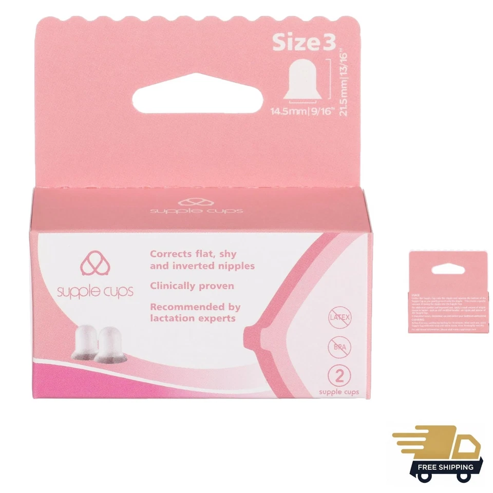 Supple Cups for Flat Shy and Inverted Nipples Size 3