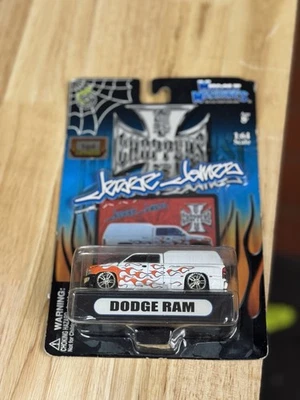Muscle Machines Jesse James West Coast Choppers Dodge Ram-White W/ Flames SLAM! - Image 1 of 2