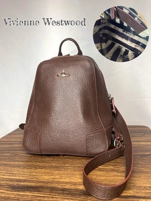 Рюкзак Vivienne Westwood Auve коричневый кожаный маленький рюкзак отличное состояние товара - Изображение 1 из 4