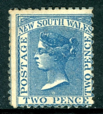 Australia 1863 New South Wales QV 2p Cobalt Blue Perf 13 SG #193v Mint X776 - Image 1 of 4