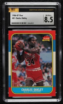 Fleer Charles Oakley #81 CSG 1986-87 8,5 novato radiocontrol Foto 1 de 2