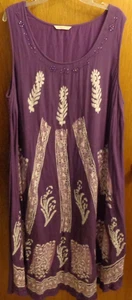 Soft Surroundings Purple Boho Hippie Flowy Maxi Dress Women XL 46" chest - Picture 1 of 7