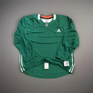 NUEVO Adidas MiC Verde Auténtico NHL Pro Stock Camiseta de Práctica en Blanco Talla 54 - Imagen 1 de 10