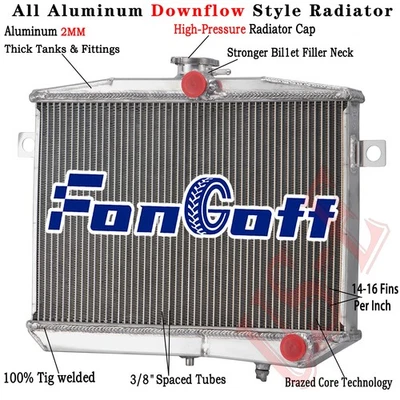 3 Row Aluminum Radiator For 1959-1970 60 Volvo Amazon P1800 W/B18 B20 GT MT Foto 1 de 4