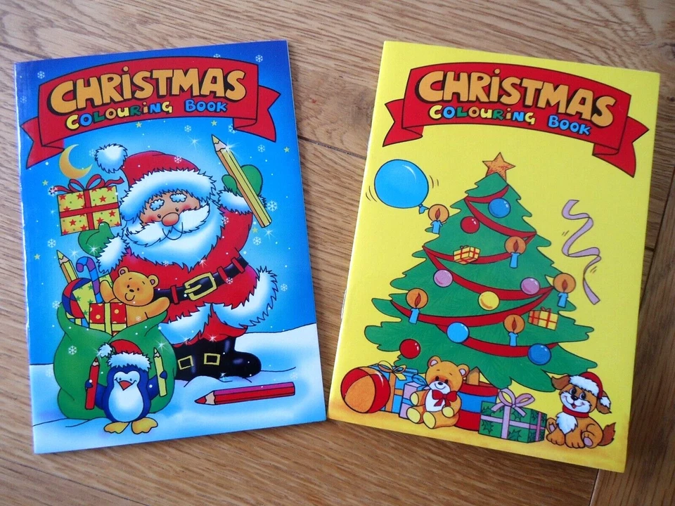 2 CHRISTMAS BOOKS - COLOURING - children's XMAS girls boys SANTA !! - Image 1 of 1