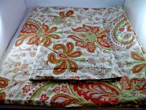 Funda nórdica completa POTTERY BARN Queen 2 piezas y 1 algodón rojo cachemir CHARLIE Sham - Imagen 1 de 10