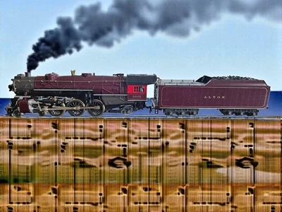 Rivarossi HO Scale Chicago Alton #5299 4-6-2 Pacific Steam Locomotive & Tender - Image 1 of 4