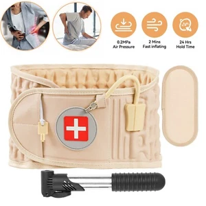 Spine Decompression Back Belt Lumbar Support for Lower Back Pain Relief Fast USA - Picture 1 of 12
