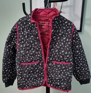 Jacket FREE Assembly Girls Lightweight Quilted  black/burgundy sz. Xl 14/16 - Picture 1 of 3