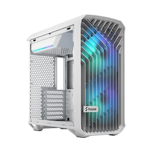 FRACTAL DESIGN TORRENT COMPACT RGB WHITE TG CLEAR TINT Mini ITX Removable 1 YEAR - Picture 1 of 5