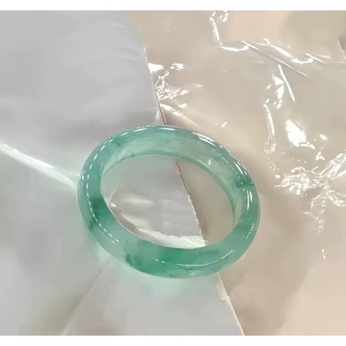 VALENTINO Bracciale Giada Myanmar Galleggiante Verde Fiore Cerchio Giada Acqua Verde Soleggiata