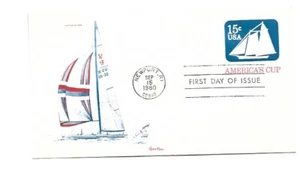U598 America's Cup Embossed Envelope Tudor House FDC - Picture 1 of 1