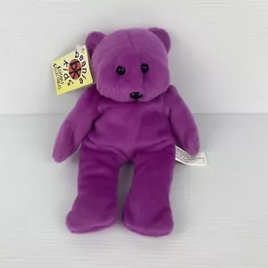 Beanie Kids Plush Berry Magenta Bear BK090 Vintage 1998 Skansen Collectable Tags - Picture 1 of 9