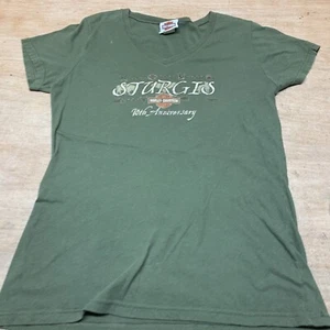 Women’s Green Harley Davidson Sturgis T-Shirt Size Small - Picture 1 of 6