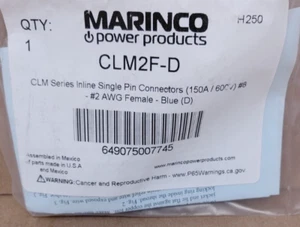 Marinco CLM2F-D CLM Serie Inline Pin Stecker 150A/600V #8-#2 AWG Buchse blau - Bild 1 von 2