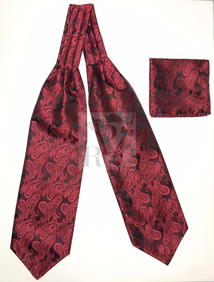 NUEVO JUEGO DE CORBATAS Y PAÑUELOS ASCOT ESTILO LIBRE DISEÑO CACHEMIR FORMAL PARA HOMBRE Baile de graduación Foto 1 de 1