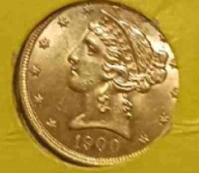 1900 年自由女神头半鹰 5 美元金币-特别! — 第 1/2 张图片