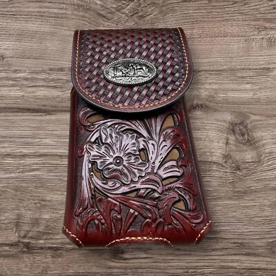 7" COWBOYS PRAYER WESTERN POUCH BELT LOOP HOLSTER CELL PHONE CASE UNIVERSAL SIZE - Image 1 of 4