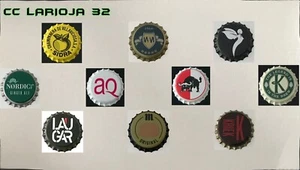 CHAPAS TAPÓN CORONA DISTINTAS MARCAS ABIERTAS 10 UNDS. - Imagen 1 de 1