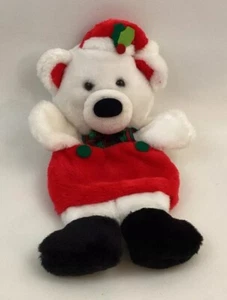 Rennoc Santas Best 3D Teddy Bear White Christmas Stocking Puppet Skirt - Picture 1 of 12