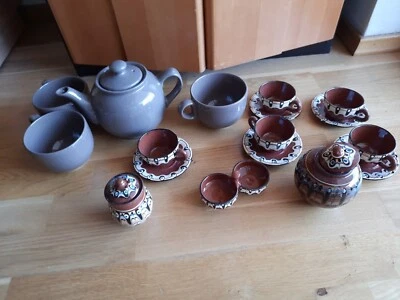 4-teiliges Tee-Set, 13-teiliges Kaffee Service Keramik - Bild 1 von 4