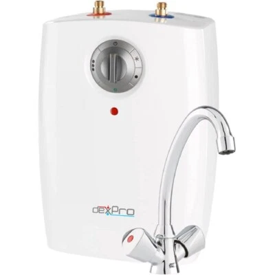 dexPro 5L Undersink Vented Water Heater 2kW c/w Vented Mixer Tap & Hoses – DXU5L - Image 1 of 4