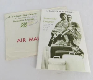 A Talent For Travel Samsonite Bagaglio Vintage Ephemera Booklet anni '70 Con Busta - Foto 1 di 7