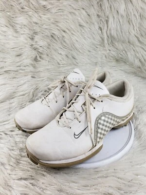 NIKE Mujer Golf Picos Botines Zapatos Talla 7 Blanco Gris Deportivo Zapatilla con Cordones Foto 1 de 4