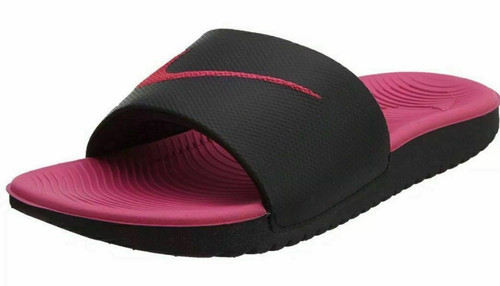 Sandali Nike Kawa Slide neri rosa DD8519 001 nuovi con etichette ragazza giovane